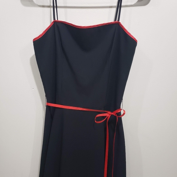 Taboo Dress with Red Satin Trim and tulle - Picture 2 of 8